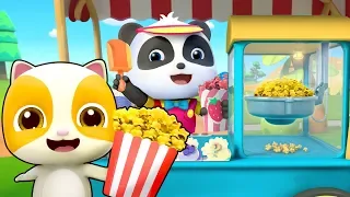 Popcorn Lezat Membuat Bayi Panda Makan Dengan Lahap | Lagu Anak-anak | BabyBus Bahasa Indonesia