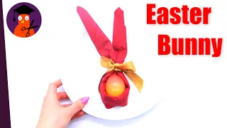 Servietten falten Osterhase DIY Deko für Ostern #wplus.tv