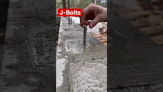 How to install J-Bolts before the cement it dry. #diy #youtubeshorts #diyshorts #construction