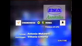 1995-96 (4a - 24-09-1995) Cremonese-Roma 0-1 [Fonseca] Servizio D.S.Rai3