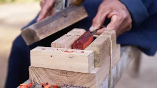 Make a hand-made rounding tool, easily turn square wood into round wood, and create new tools