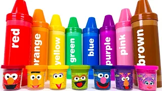 Color Learning Video for Toddlers with Sesame Street Surprise Crayons