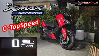 TopSpeed Yamaha XMAX Connected & Accerelation Test by MotoRival