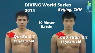2014 Cao Yuan 曹缘  407C, 307C,207C,109C and Qiu Bo 邱波 407B, 307C,207C,109C Men 10 Meter Diving