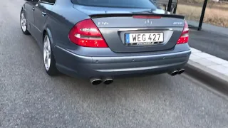 Mercedes E55 AMG straight pipe exhaust