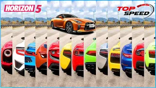 Top 26 Fastest Supercars - Forza Horizon 5 | Acceleration & Top Speed Challenge (All Stock)