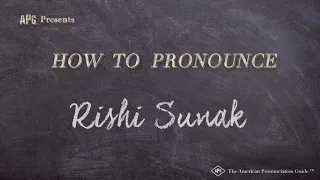 How to Pronounce Rishi Sunak (Real Life Examples!)