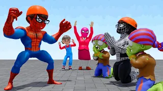 Spiderman to the Rescue: Tani and Misst Saved from Zombie and Thug Attack on Ice Cream Truck