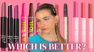 BATTLE OF THE CLICK-UP LIPS | Tarte vs. NYX vs. ELF vs. ColourPop Plumping Gloss Balms