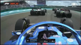 Miami GP - Fernando Alonso Race Start [Onboard] - F1 2022