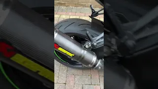 Kawasaki zx6r 2017 Akrapovic exhaust sound with decat link pipe