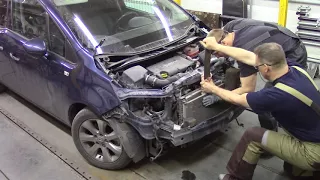 Не большой ремонт Опеля. Body repair after an accident.