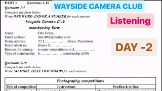 IELTS//Wayside Camera Club // CAMBRIDGE // LISTENING// #ielts #listening #canada #tips #idp #tricks