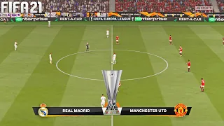 FIFA 21 | Real Madrid vs Manchester United - UEFA Europa League UEL - Full Gameplay