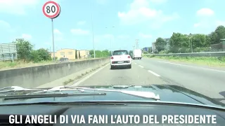 A bordo della Fiat 130 del Presidente Aldo Moro