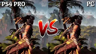Horizon Zero Dawn PS4 Pro vs PC Gameplay Comparison
