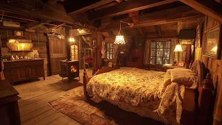 🔥 Beautiful Winter Cabin Ambience丨Fall asleep to the Relaxing Sound of Fireplace Burning💤