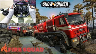 Fire Mission (Fire Squad) | Snow Runner Season 9 DLC | Convoy (Multiplayer) | Logitech G923 Gameplay