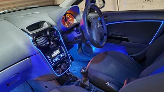 Vauxhaul Corsa Ambient Lighting Install | Pimp My First Car | RGB LED Strip Car Interior Lights