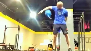 Sergey Rudnev - power juggling (windmill with the overhead flip with 12 kg kettlebell)