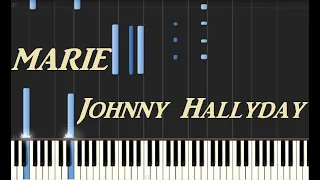 Marie - Johnny Hallyday Piano Synthesia Tutorial