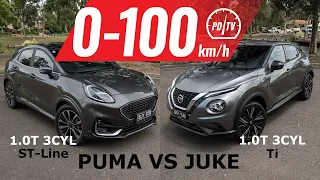 2021 Ford Puma vs Nissan Juke: 0-100km/h & comparison