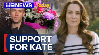 Support grows for Kate Middleton after shock cancer announcement | 9 News Australia