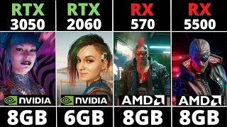 RTX 3050 VS RTX 2060 VS RX 570 VS RX 5500 XT COMPARISON TEST IN 12 GAMES