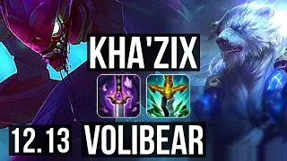 KHA'ZIX vs VOLIBEAR (JNG) | 14/1/1, Legendary, 600+ games | NA Diamond | 12.13