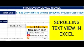 Scrolling Text View in Excel