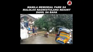 Manila Memorial Park sa Malolos nagmistulang resort dahil sa baha