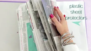 ASMR Plastic Sheet Protectors 📰 • Organizing Newspaper Clippings