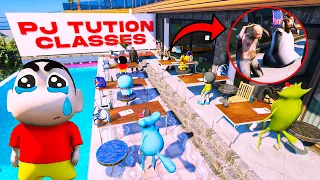 Franklin Opens A Tution Classes And Punishes Shinchan And Grannygrandpa 😂 in Gta 5 Telugu