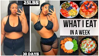 WHAT I EAT IN A WEEK TO LOSE 25 POUNDS IN 30 DAYS | Rosa Charice