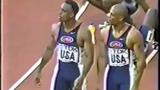 Maurice Greene and Team USA (37.59) - 1999 World Championships (4x100m Final) - Seville, Spain