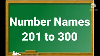 Number Names 201 to 300/Number With Spelling 201 to 300/Counting Numbers