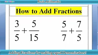 How to Add Fractions by Making Denominators Equal | MathoGuide