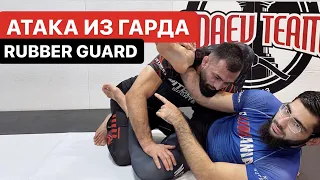 Атака треугольником из гарда. Rubber guard