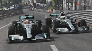 F1 2019 Gameplay: Monaco 100% Race Hamilton vs Senna