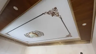 Dekor plastdan patalok. Потолок из декор пласт.Ceiling made of decorative plastic.