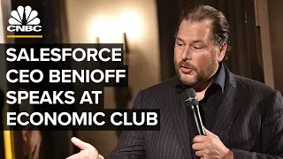 Salesforce CEO Marc Benioff speaks at Economic Club of Washington, DC – 10/18/2019