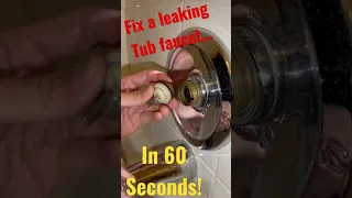 Fix a dripping bathtub faucet in 60 seconds