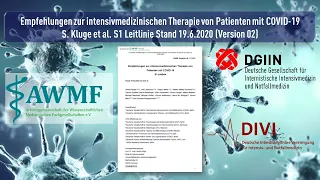 Empfehlungen zur intensivmedizinischen Therapie von Patienten mit COVID-19 Version 02