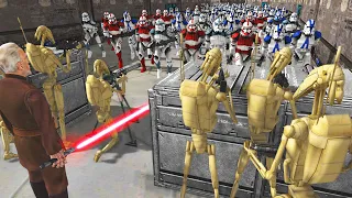 Can Droid Army Hold SHIP DEFENSES vs Clone Invasion!? - Men of War: Star Wars mod