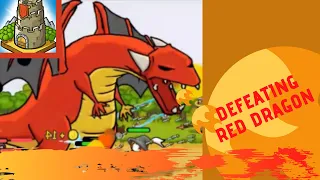 HOW TO DEFEAT THE RED DRAGON🤩GROW CASTLE *best strategy*