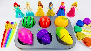 Satisfying Video I How to make Princess Lolipops in to Heart Pool AND Rainbow Painted Cutting ASMR