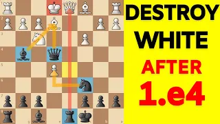 TRICKY Chess Opening Trap Against 1.e4 | Win in 11 Moves