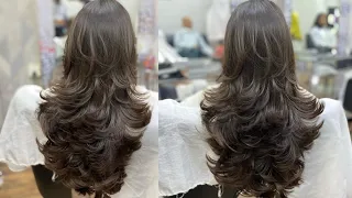 How to state hair me Advance Layers With Feather hair cut advanced haircut tutorial #yutube #layer