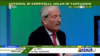 Tiziano Crudeli | Gioia incontenibile ai gol di Paquetá e Piątek (Milan 3-0 Cagliari)