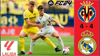 Villarreal vs Real Madrid | La Liga 4K | Resumen y goles | EA SPORT FC 24